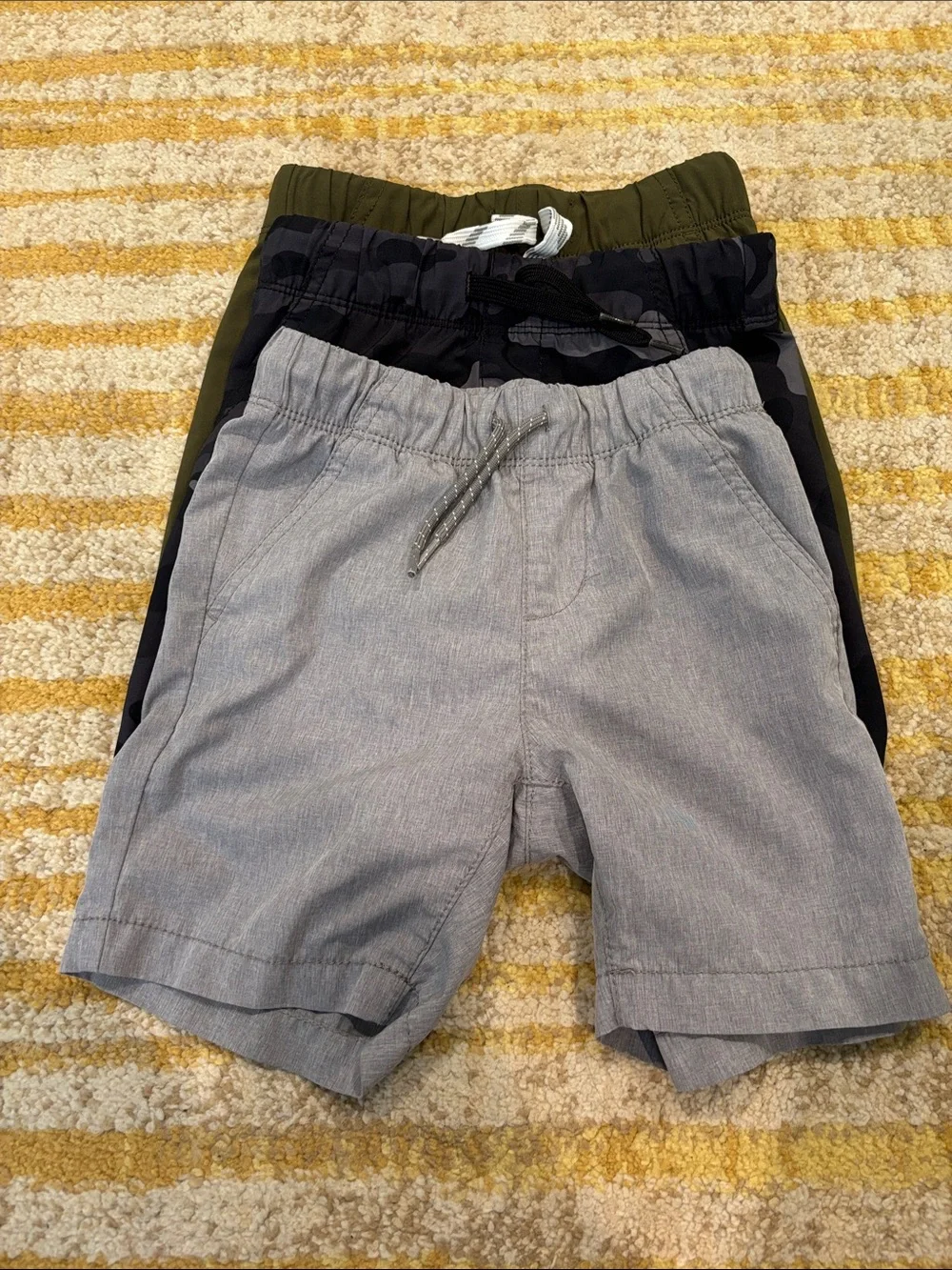 Old Navy Boys Lot of 3 Olive Drawstring Shorts - Comfortable Everyday shorts